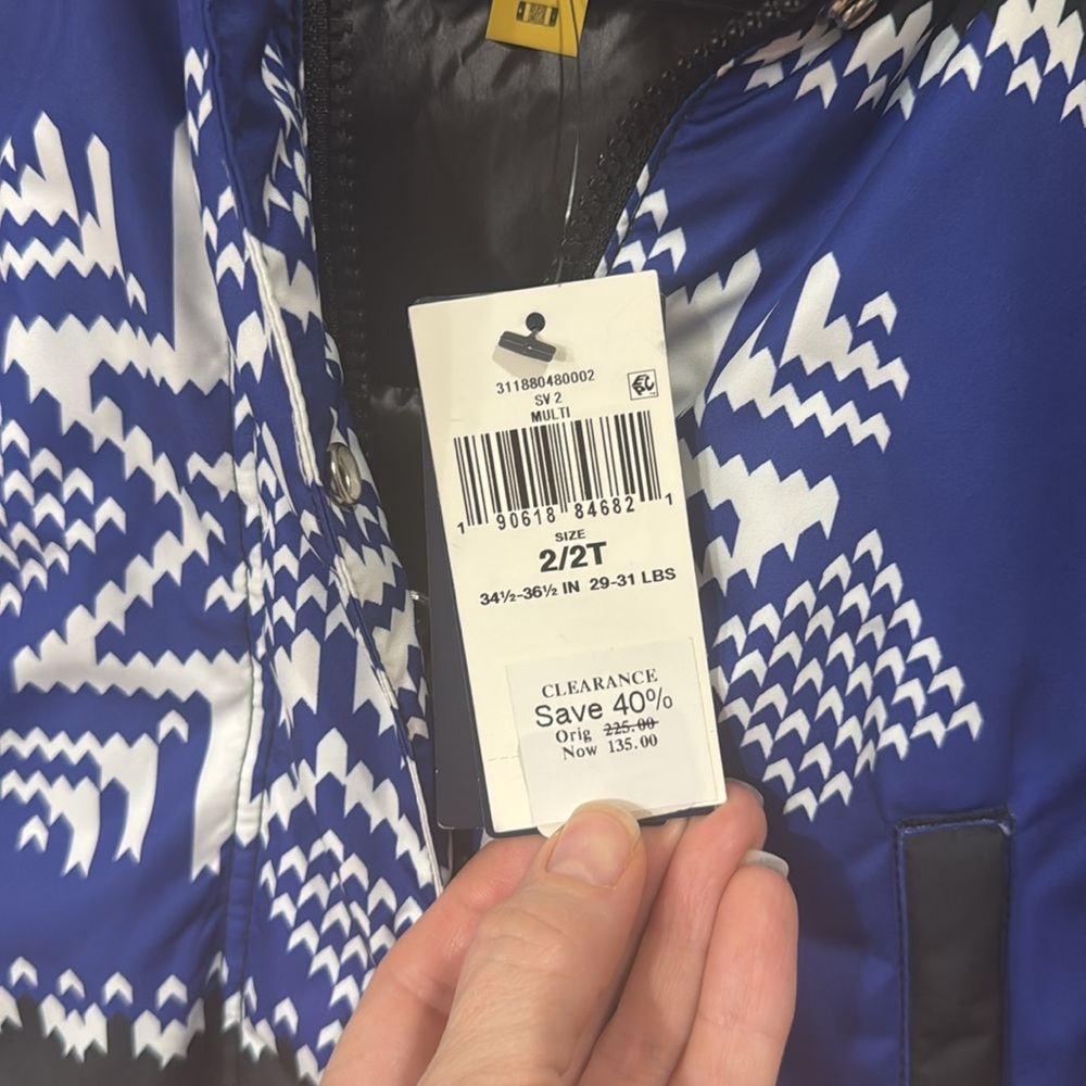 *NEW* RALPH LAUREN TODDLER GIRLS SNOWFLAKE PUFFER COAT JACKET 2T - Picture 8 of 10